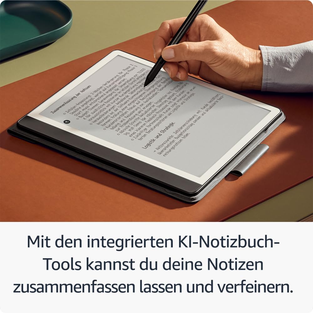 Amazon Kindle Scribe (64 GB) – Innovative display with even bezels | Just write in books and documents | With notebook summary | With premium stylus | – Anthracite - C4A6T4