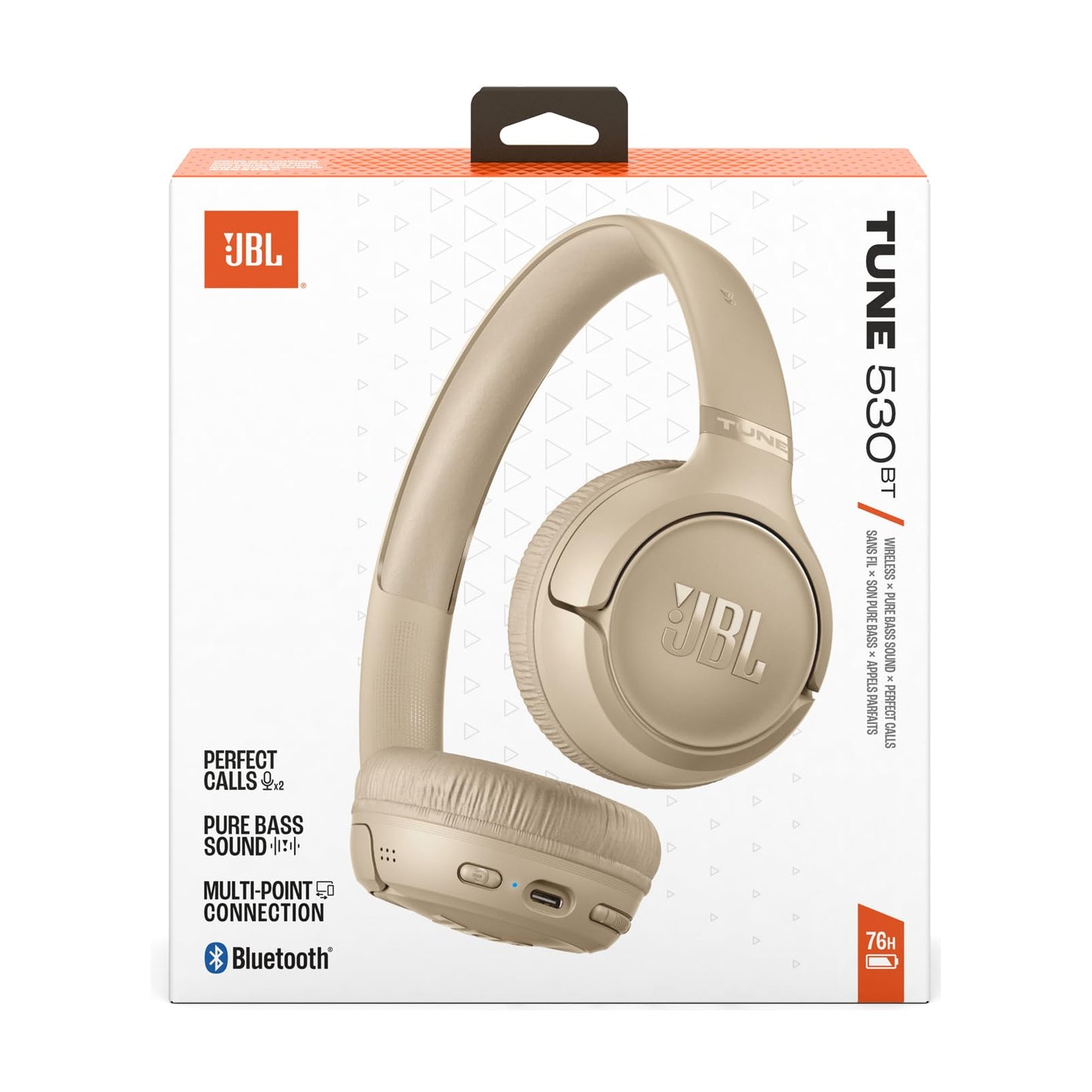 JBL Tune 530 BT Wireless On-Ear Kopfhörermit JBL Pure Bass  JBLT530BTMOSEU