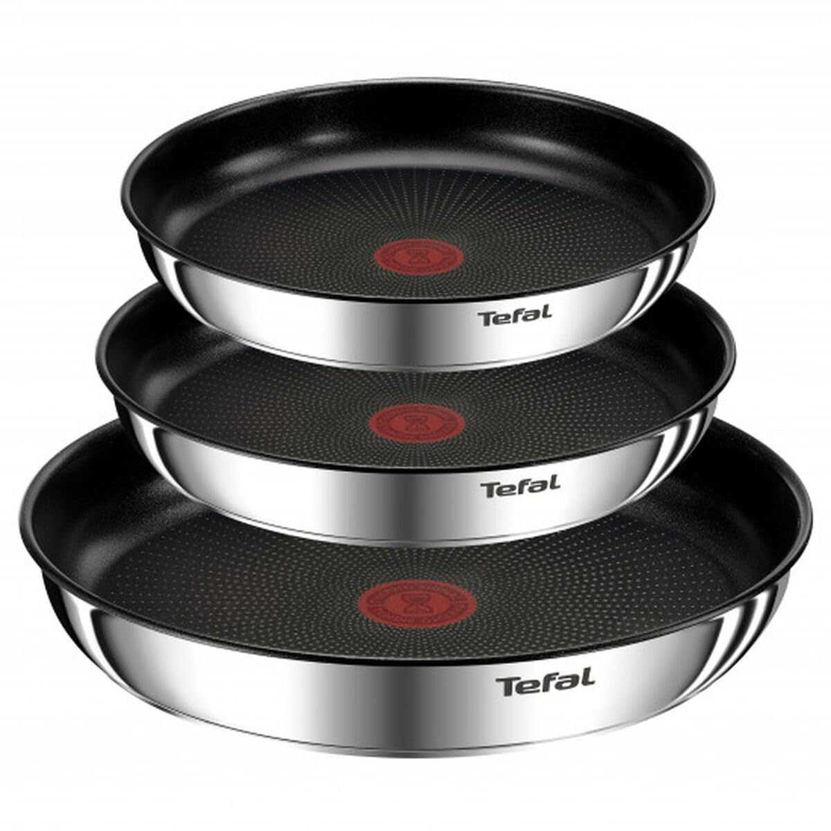Tefal Ingenio Emotion Induction Cookware, 4-piece set, stainless steel, stackable, non-stick coating, induction, L8974S45 - S0453824