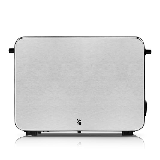 WMF Stelio toaster 2 felii inox, prăjitor de pâine cu două fante cu accesoriu pentru chifle, funcție bagel, 7 niveluri de rumenire, 900 W, inox mat - 0414210011