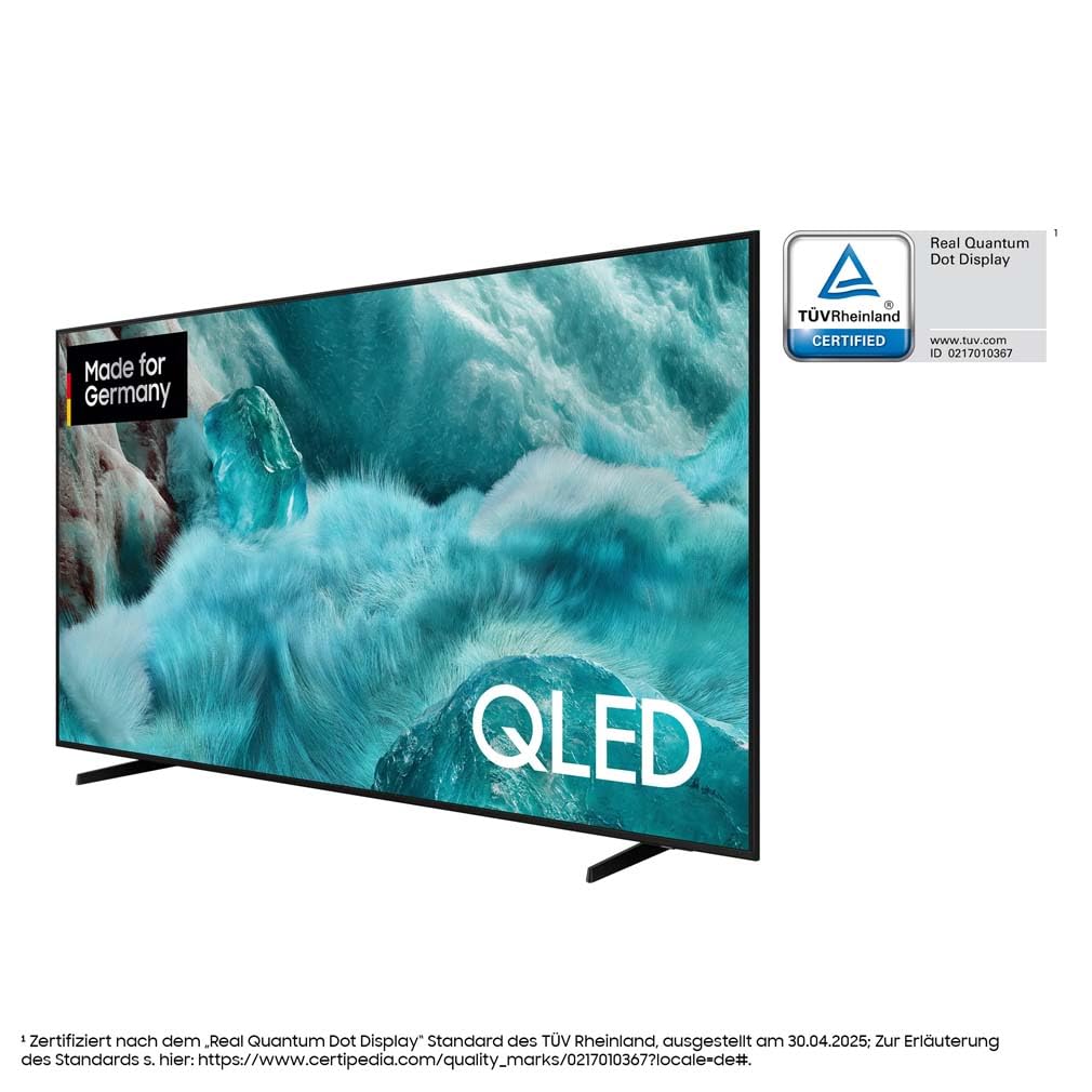 Samsung QLED 4K Q7FA 65 inch (163 cm) UHD, Q4 AI Processor, Quantum Dot, Upscaling, Gaming Hub, Knox Security, Smart TV, 2025 - GQ65Q7FAAU