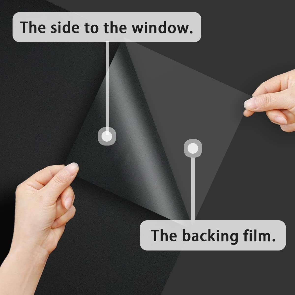 Antrect window film opaque from the outside, sun protection film window inside, window film blackout, film window privacy protection 60x400cm - HO-fenster