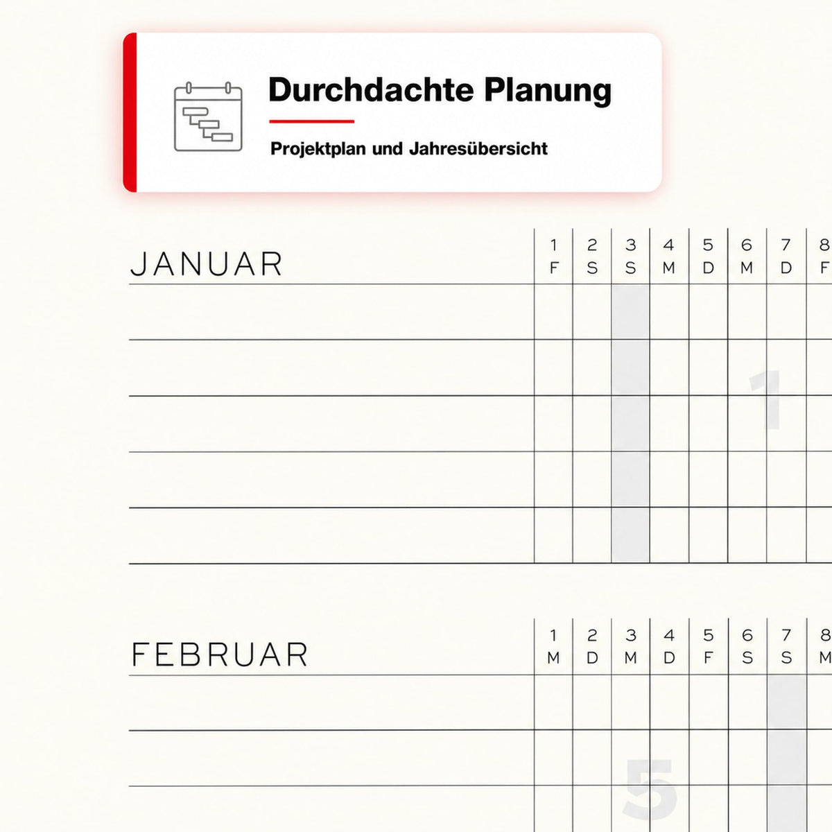 LEUCHTTURM1917 Calendar zilnic 2027 punctat mediu (A5) - germană, floarea soarelui, 145 x 210 mm, ianuarie-decembrie (12 luni), 1 pagină pe zi, grilă orară 7:00-22:00, copertă cartonată, hârtie de 80 g/m² - 400168