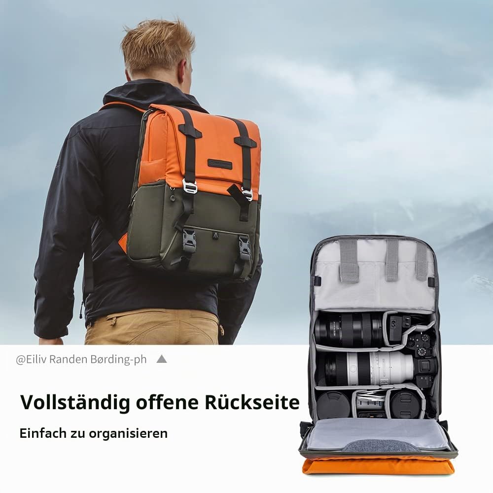 Rucsac foto K&F CONCEPT 20L, rucsac mare pentru laptop de 15,6 inch - KF13.087AV1