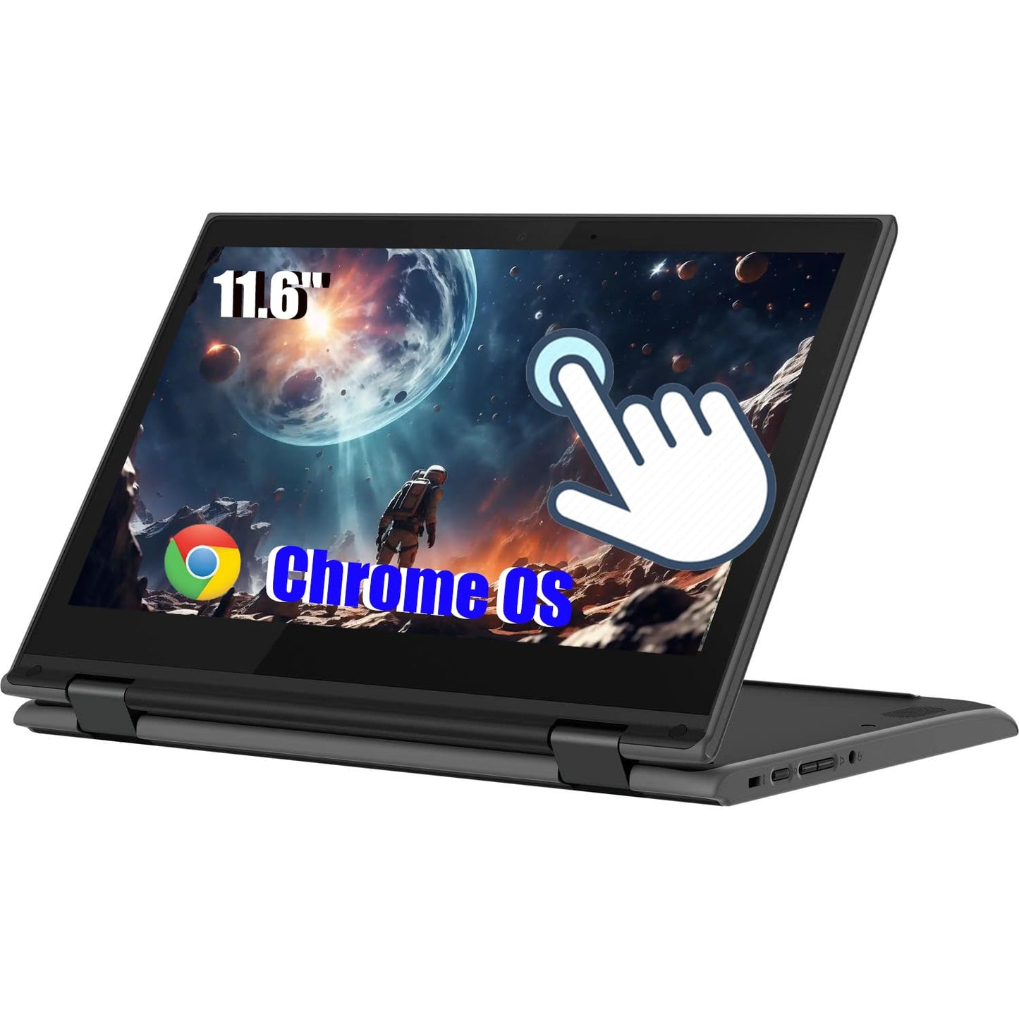 Lenovo Chromebook 300e 2 in 1 Touchscreen Laptop, 11.6 Inch (1366x768), Intel Celeron N4020, 4GB RAM, 32GB SSD, Japanese Keyboard, Chrome OS (Refurbished)