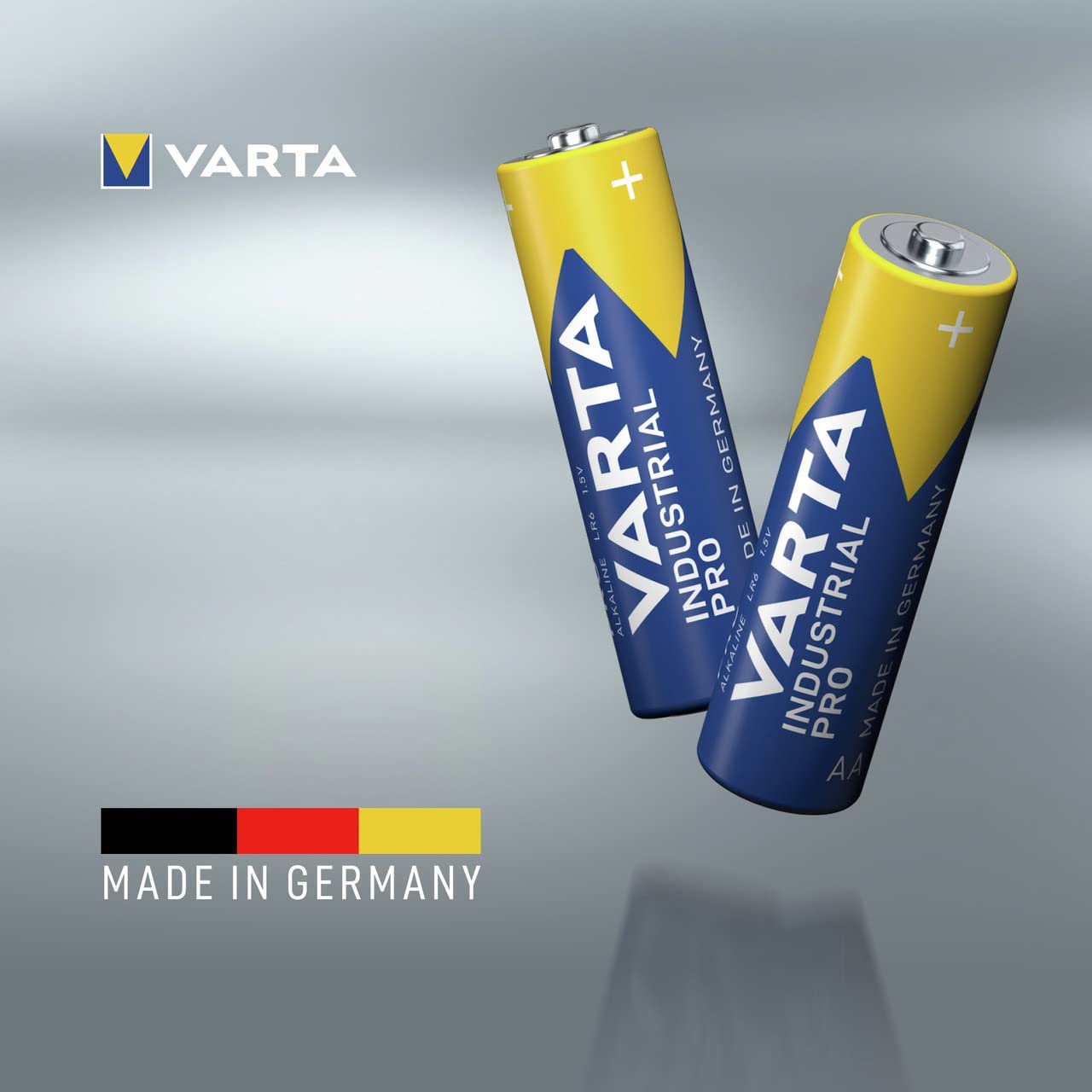 VARTA batteries AA, 100 pieces, Industrial Pro, alkaline battery, 1.5V, supply pack in environmentally friendly packaging, Made in Germany [Exclusively at Amazon] - 04006211399