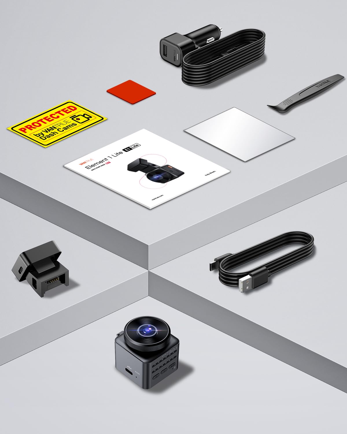 VANTRUE E1 lite 1080P Mini Dashcam Front, HDR 30fps 160 ° Wide Angle