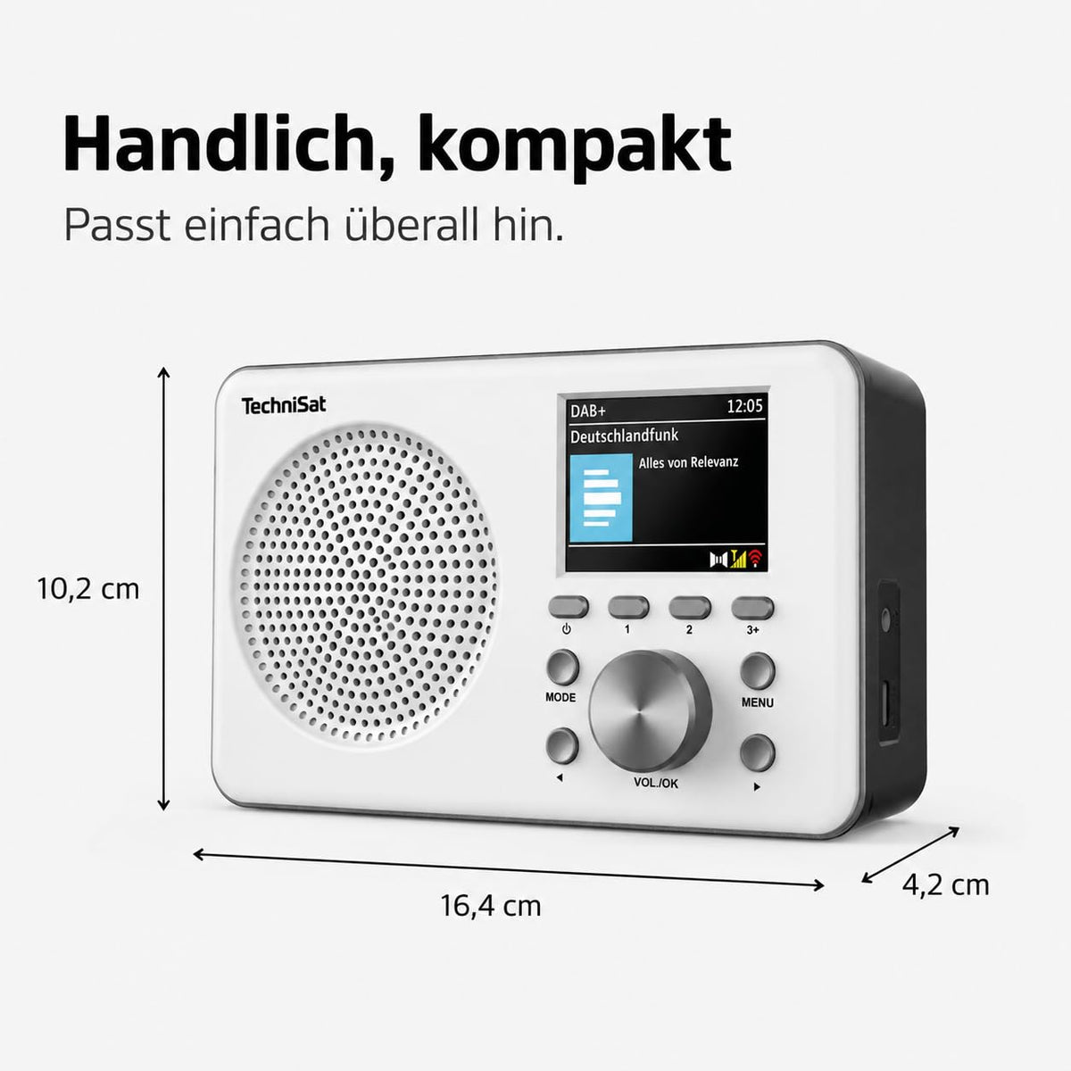 TechniSat Viola 2 C BT - tragbares DAB Radio mit Bluetooth - 0001/2955