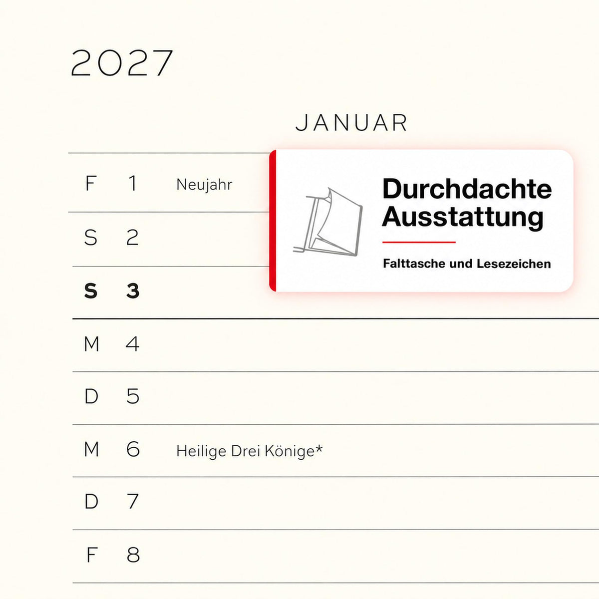 LEUCHTTURM1917 Calendar săptămânal 2027 mediu (A5) cu carnet - Jurnal german, floarea soarelui, copertă moale, ianuarie-decembrie 2027, prezentare generală săptămânală în stânga + pagină cu note în dreapta - 400070