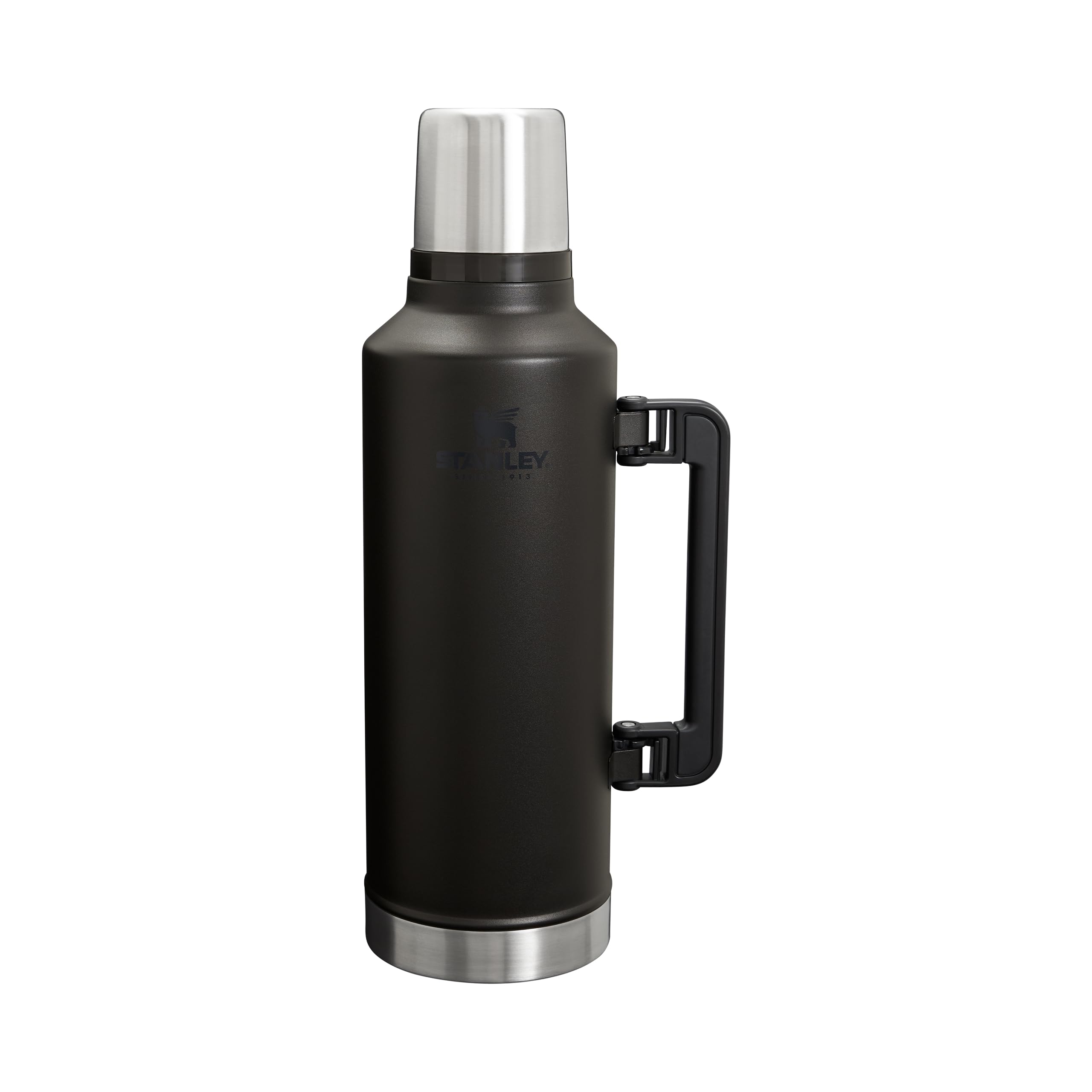 Stanley 1913 Classic Legendary Thermos Bottle 2.3L - Thermos Keeps Hot or Cold for 48 Hours - Stainless Steel Thermos Flask - BPA Free - Dishwasher Safe - Matte Black - 10-07935-045