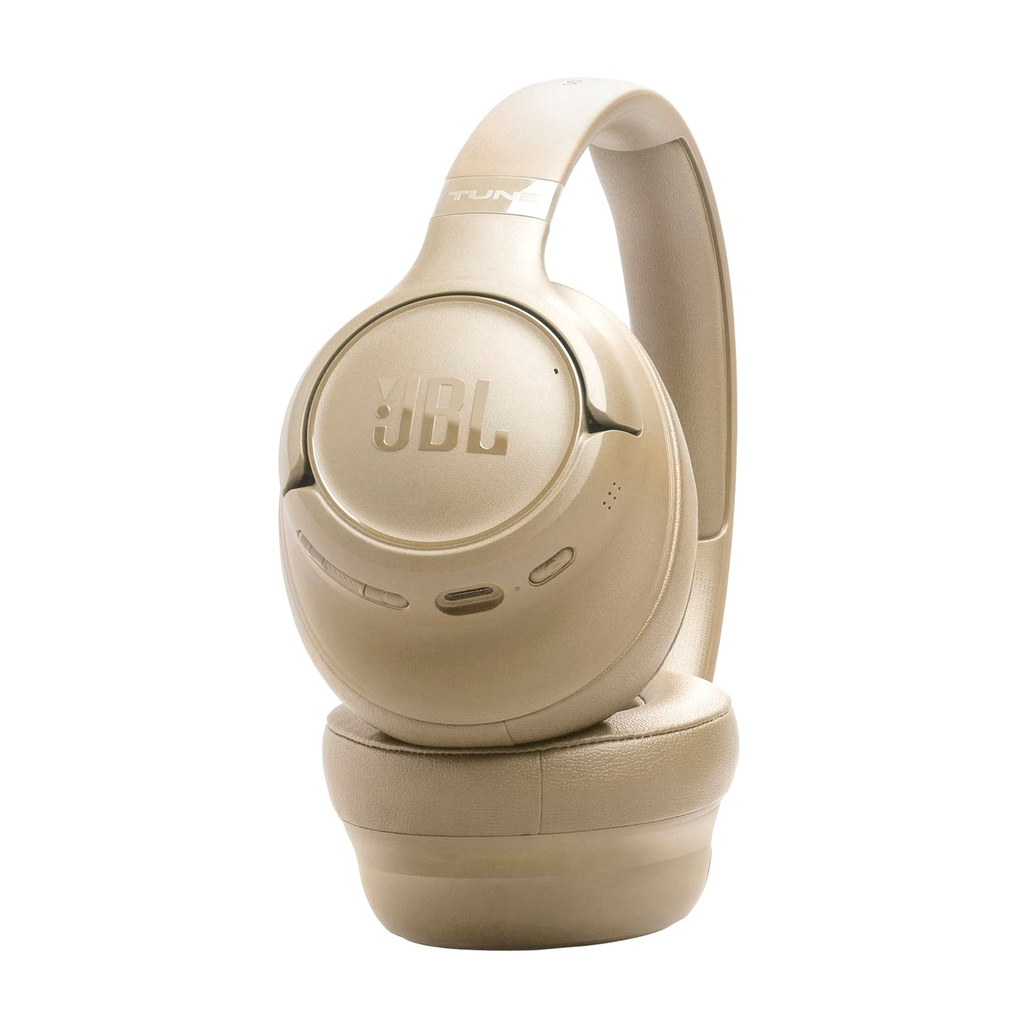 JBL Tune 730 BT Wireless Over-Ear Headphones with JBL Pure Bass Sound, Up to 76 hours of music playback, Bluetooth 6.0, lightweight, foldable design, Google Fast Pair, Microsoft Swift Pair, Beige - JBLT730BTBEG