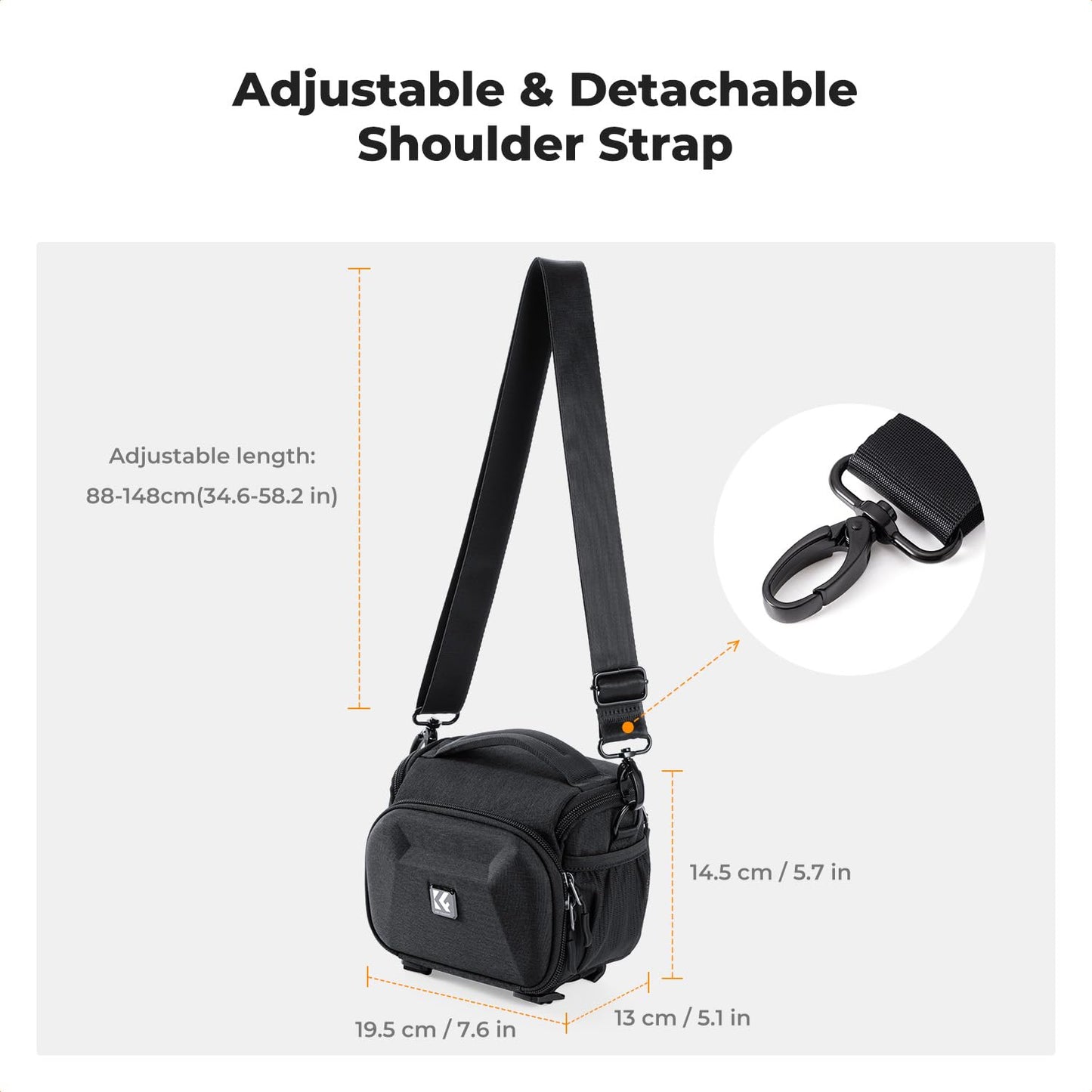 K&F CONCEPT Camera Bag SLR for DSLR/SLR, Photography and Everyday Photo Bag, Small Photo Backpack, Camera Shoulder Bag with Tripod Holder, Small (S) - KF13.222