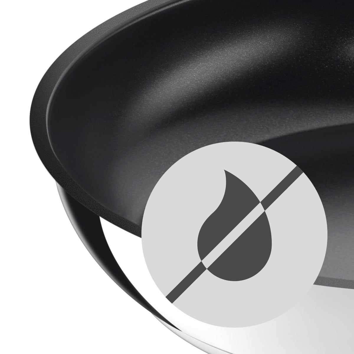 WMF Devil Serving Casserole Induction 26 cm with Glass Lid, Oven-Safe Pan, Serving Pan, Cromargan Stainless Steel Coated, Ceramic Coating, Oven-Safe - 738706290