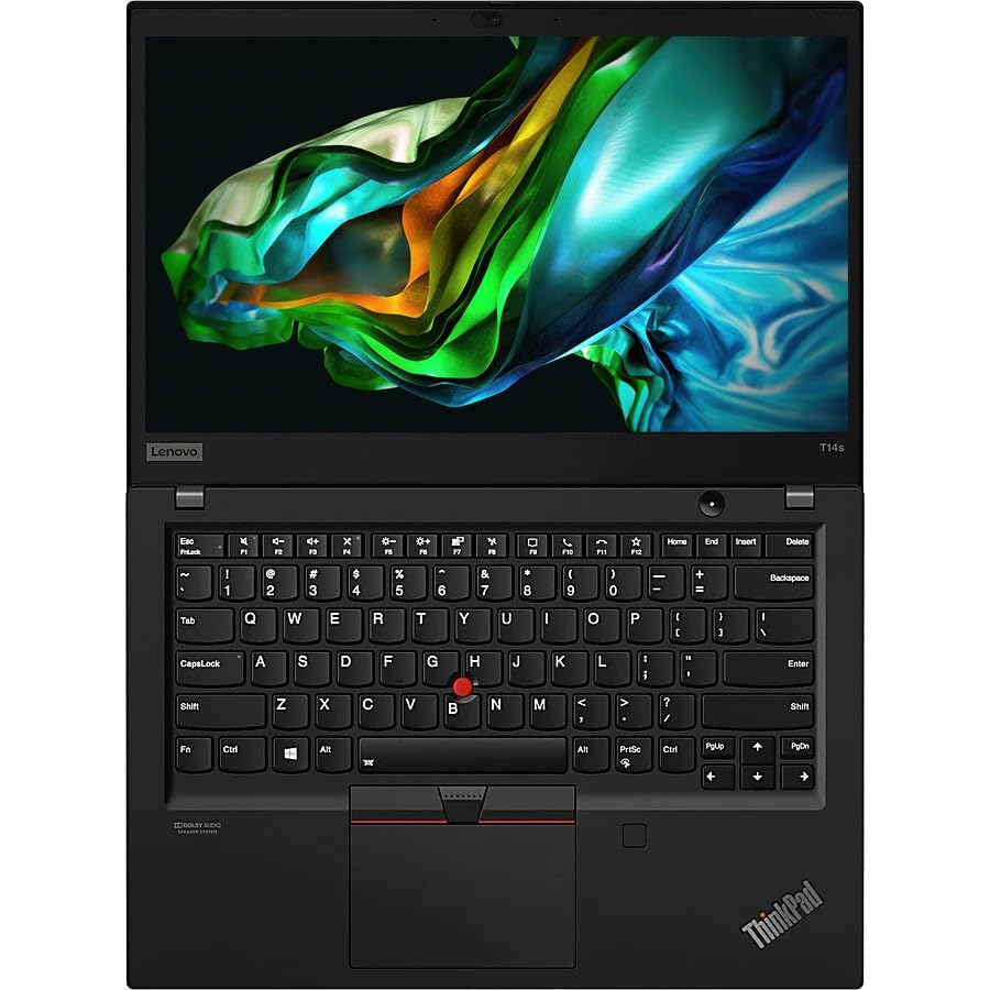 Lenovo ThinkPad T14s Gen 1 Laptop, Intel Core i7-10610U, 14 inch FHD (1920 x 1080), 32 GB RAM, 512 GB SSD, tastatură QWERTY japoneză, HDMI, Webcam, Windows 11 Pro (recondiționat)