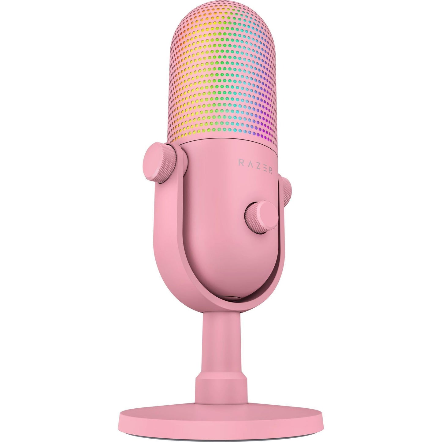 Razer Seiren V3 Chroma - RGB USB microphone - supercardioid condenser microphone with tap-to-mute (reactive lighting, digital gain limiter and integrated shock absorber) Quartz - RZ19-05060300-R3M1
