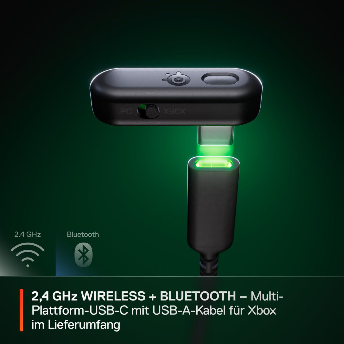 SteelSeries Arctis GameBuds for Xbox – Wireless In Ear Gaming Headphones – 2.4GHz + BT 5.3 – ANC/Transparency Mode – Water Resistant IP55 – 40H Battery – Wireless Charging – Xbox, PS5, PC, Switch 2, Mobile - 61707