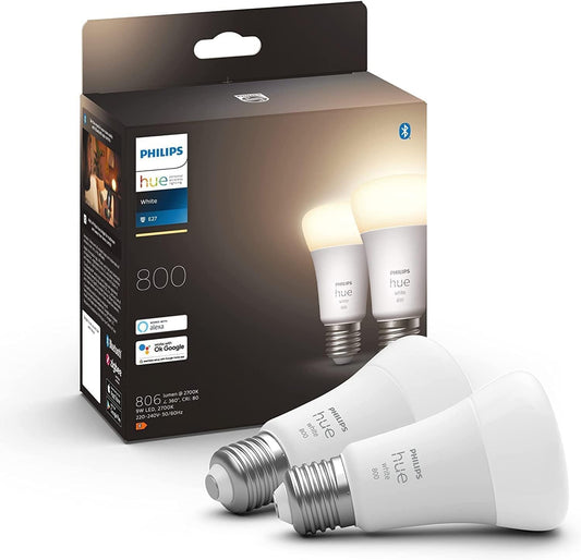 Philips Hue White E27 Pack of 2 929001821623