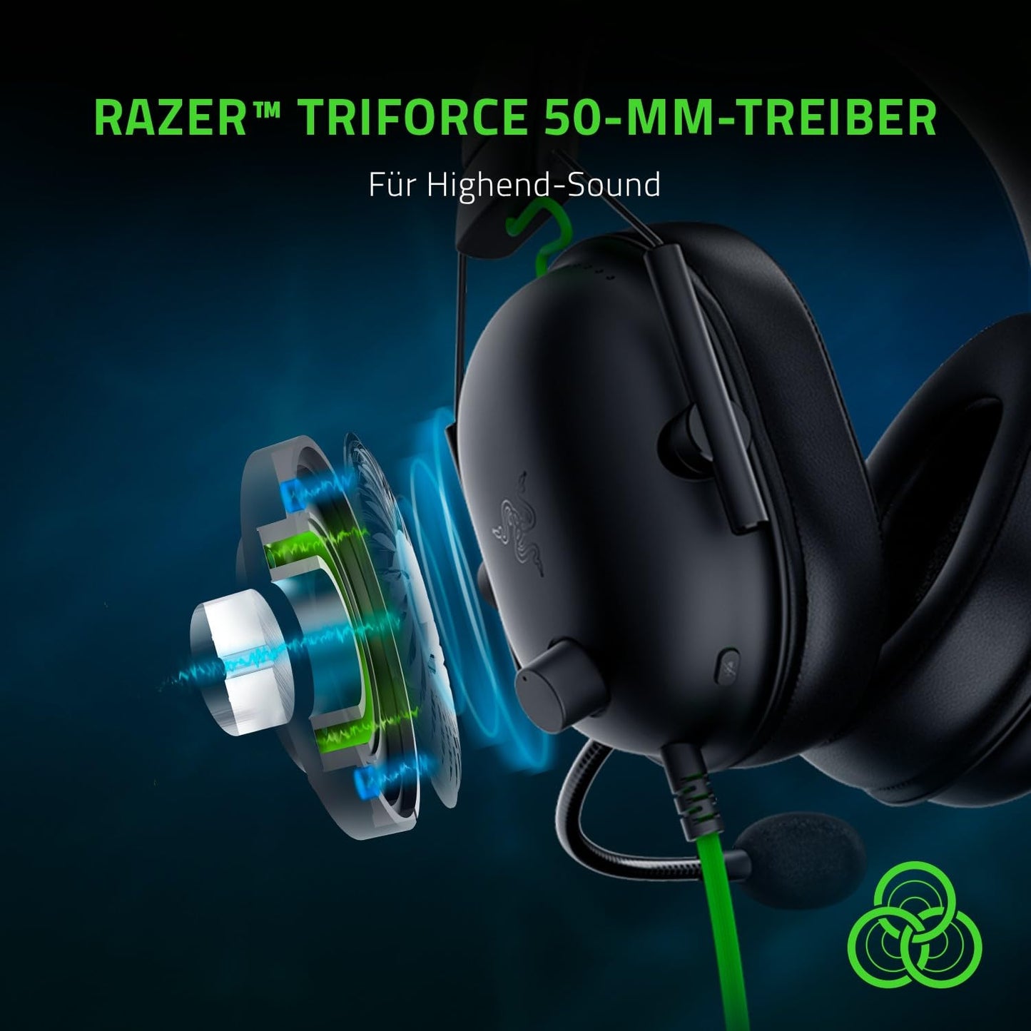 Razer BlackShark V2 X - Premium Esports Gaming Headset (Wired Headphones with 50mm Driver, Noise Canceling for PC, Mac, PS4, Xbox One & Switch) Black - RZ04-03240100-R3M1