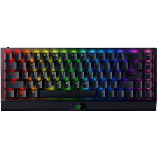 Razer BlackWidow V3 Mini HyperSpeed (Yellow Switch) - Wireless 65% Mechanical Gaming Keyboard (Silent Mechanical Switches, Bluetooth, USB-C) QWERTY US Layout | Black - RZ03-03890100-R3M1