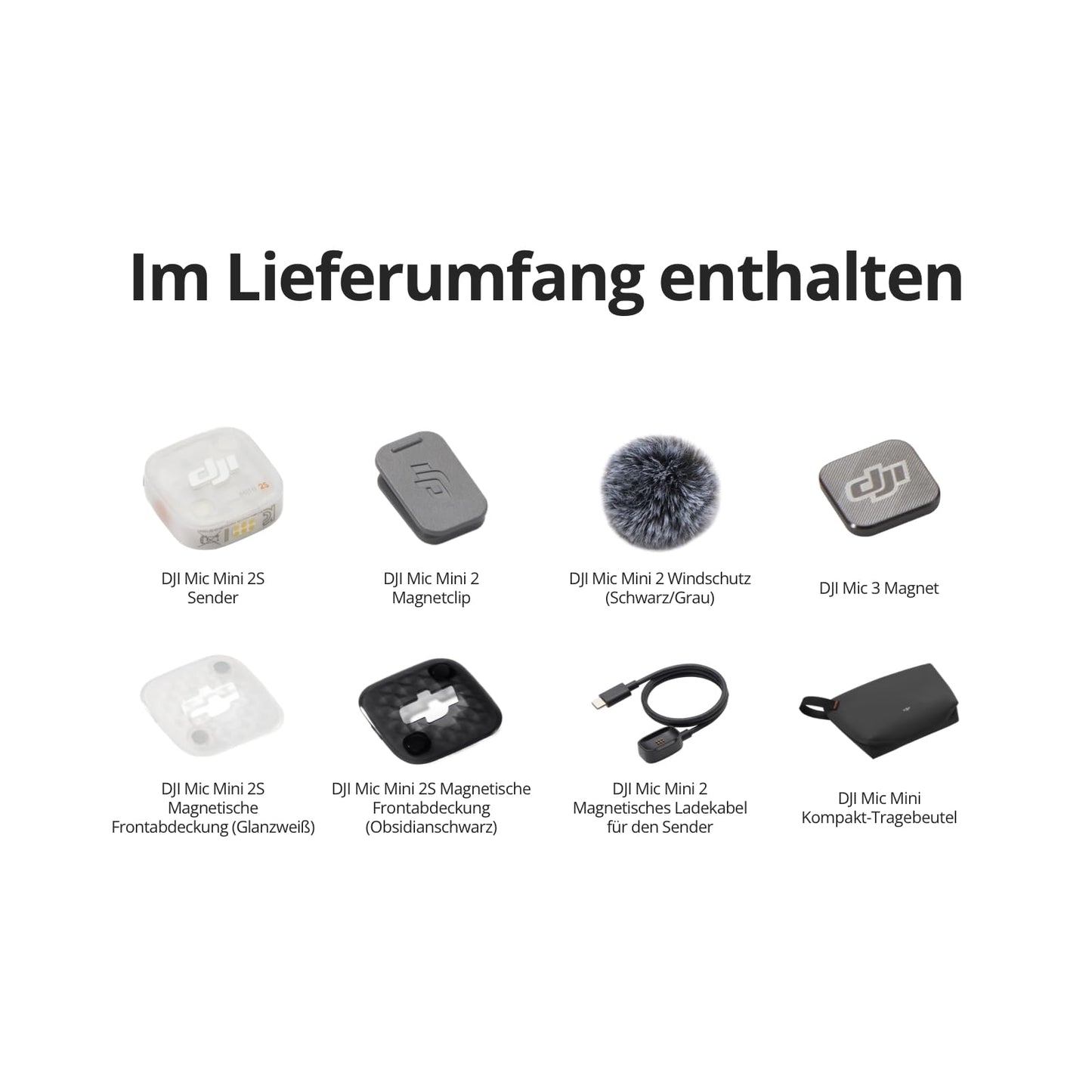 DJI Mic Mini 2S transmitter, AI noise cancellation - 6937224149342