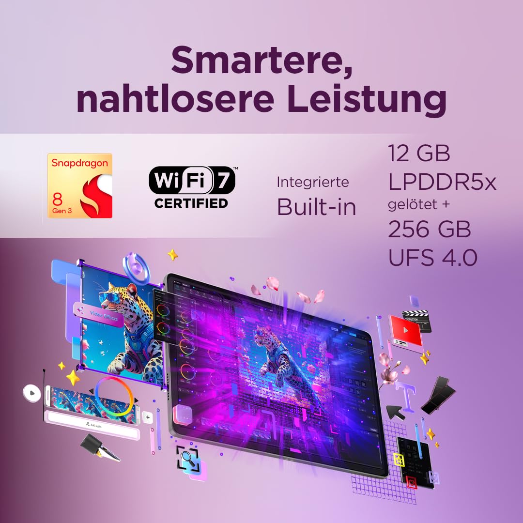 Lenovo Yoga Tab | Tablet | AI | 11.1" | 12GB | 256GB | Android | Seashell - TB710FU