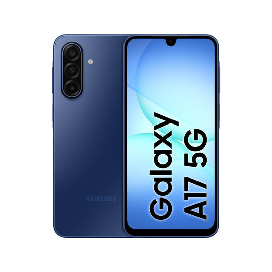 Samsung Galaxy A17 5G AI Smartphone, AI Phone with Android, Thin 7.5mm Frame, 50MP Camera, 128GB Storage, 4GB RAM, 5,000mAh Battery, Blue, 2.5 Year Manufacturer's Warranty [Amazon Exclusive] - SM-A177B/DS