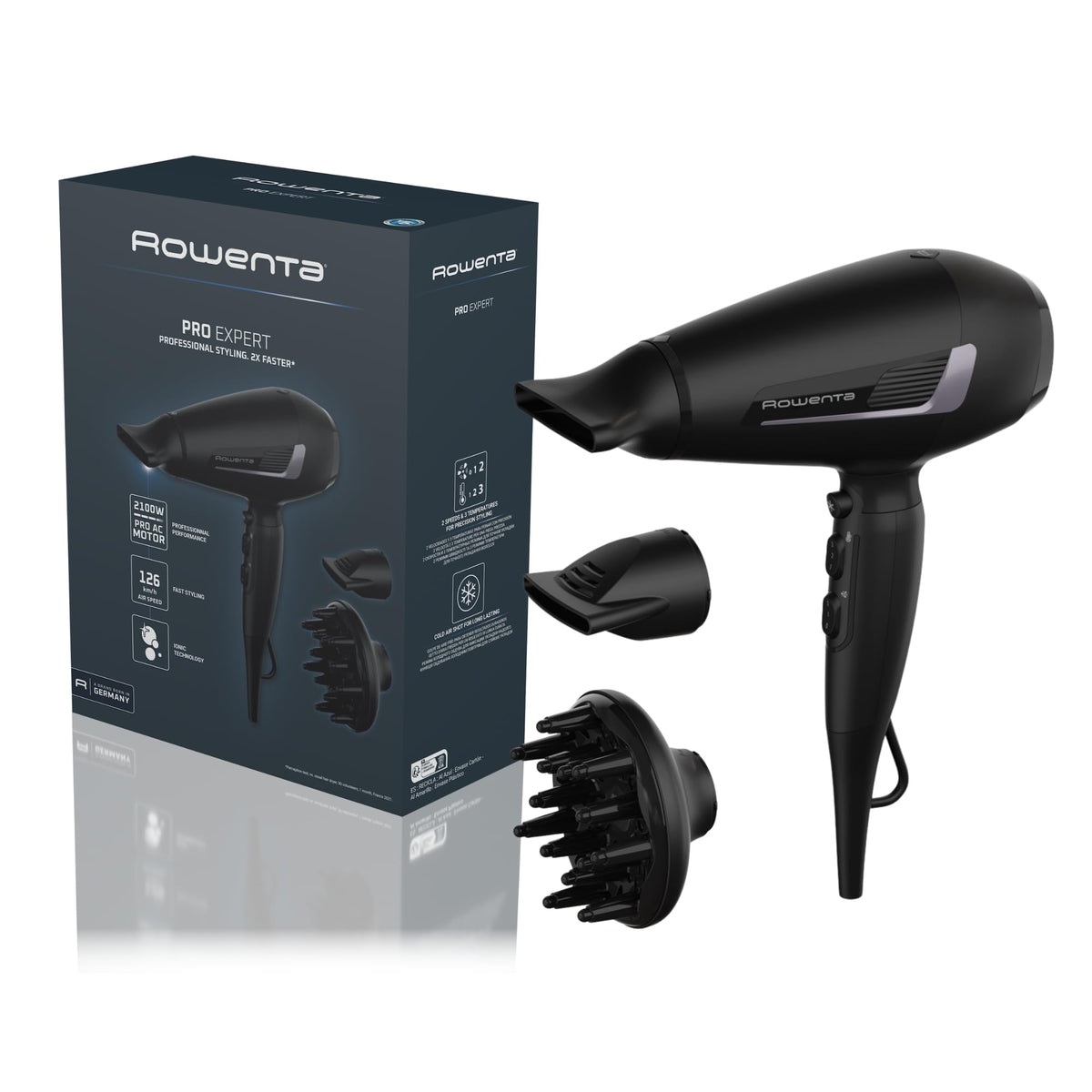 Rowenta Pro Expert, Hair Dryer, fast, ionic and lightweight, CV8825