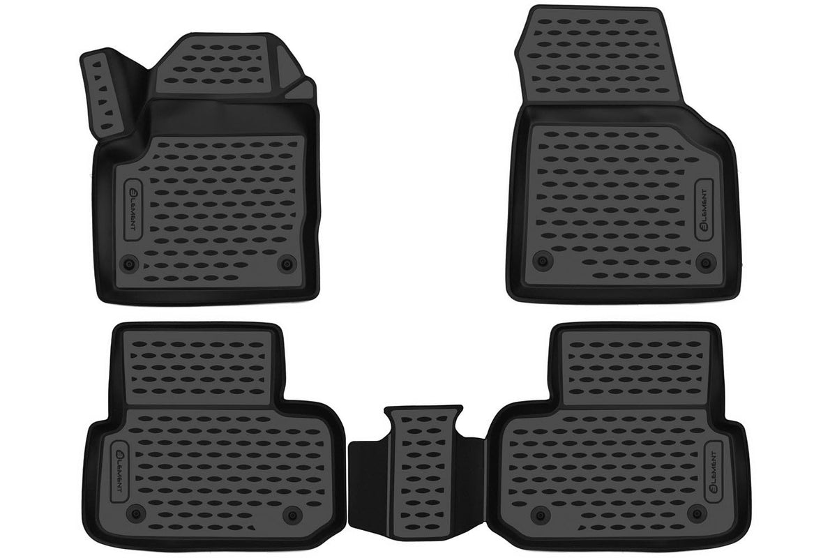 Element 3D Covorase din cauciuc potrivite pentru Jeep Grand Cherokee IV WK2 2011-2020 | Covorase pentru toate vremile 100% personalizate din TPE, margine înaltă, impermeabile, antiderapante, fără miros - JEEP
