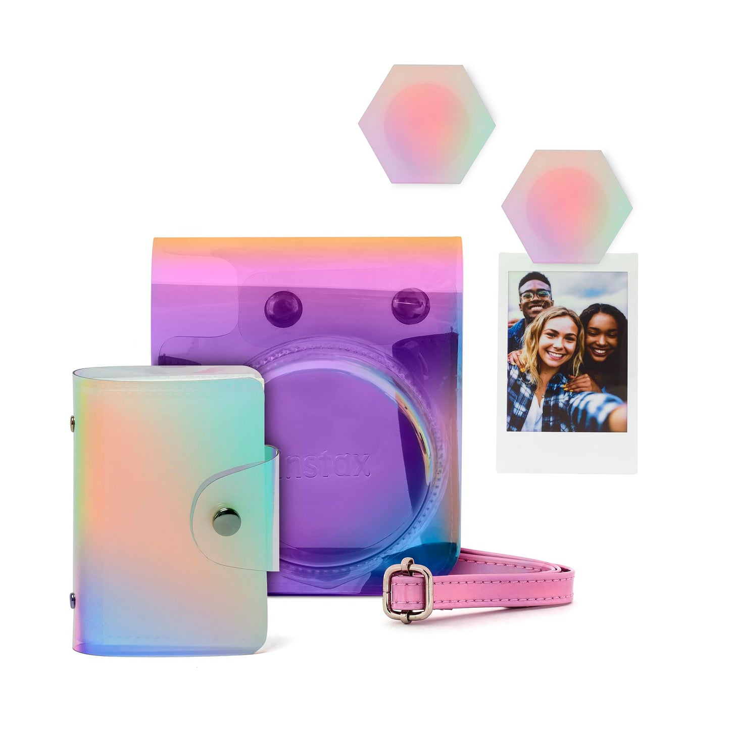 FUJIFILM instax mini 12™ Accessory Kit, Iridescent, including bag, photo album, fridge magnets