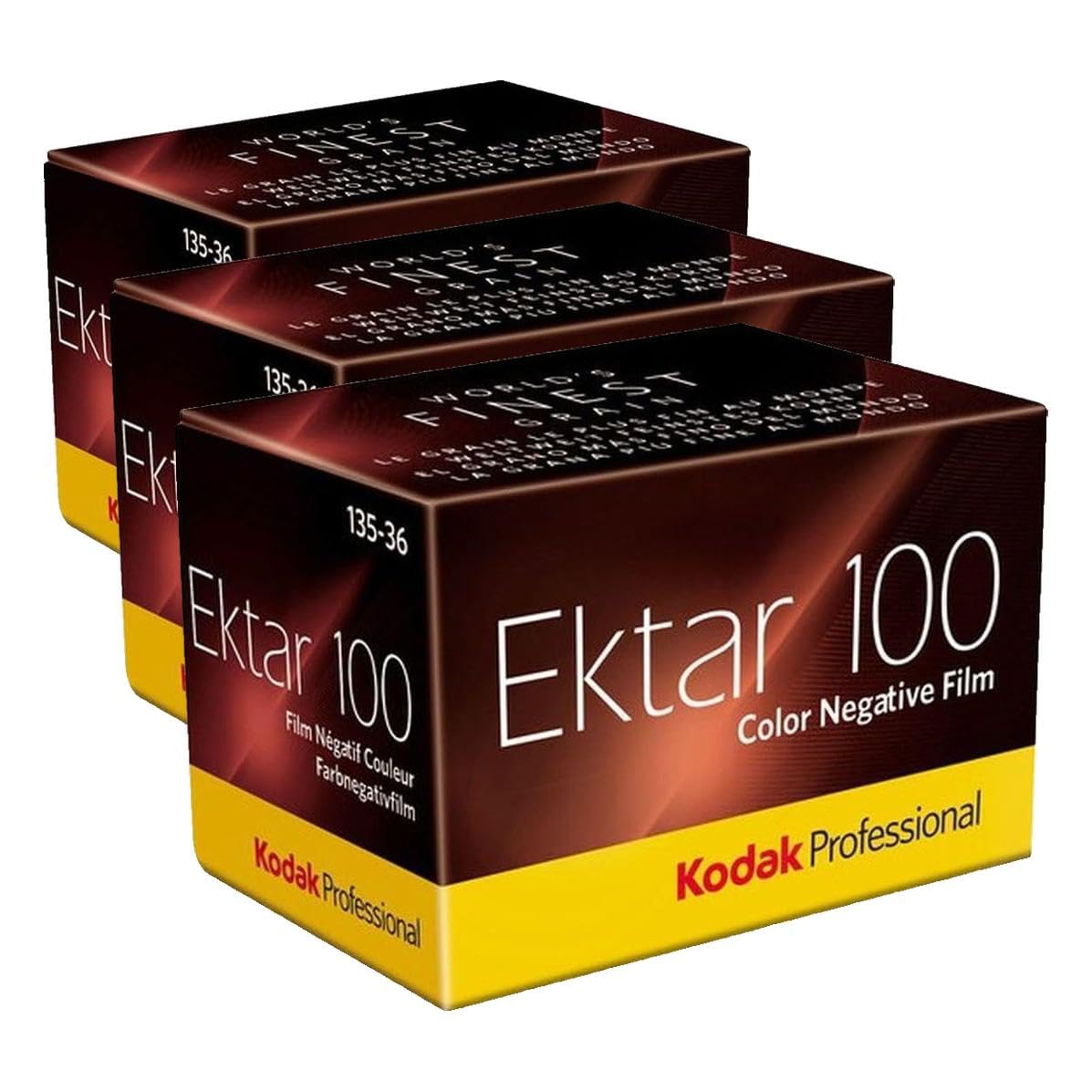 Kodak 6031330 Professional Ektar 100-36 Color Negative Films (Pack of 3)