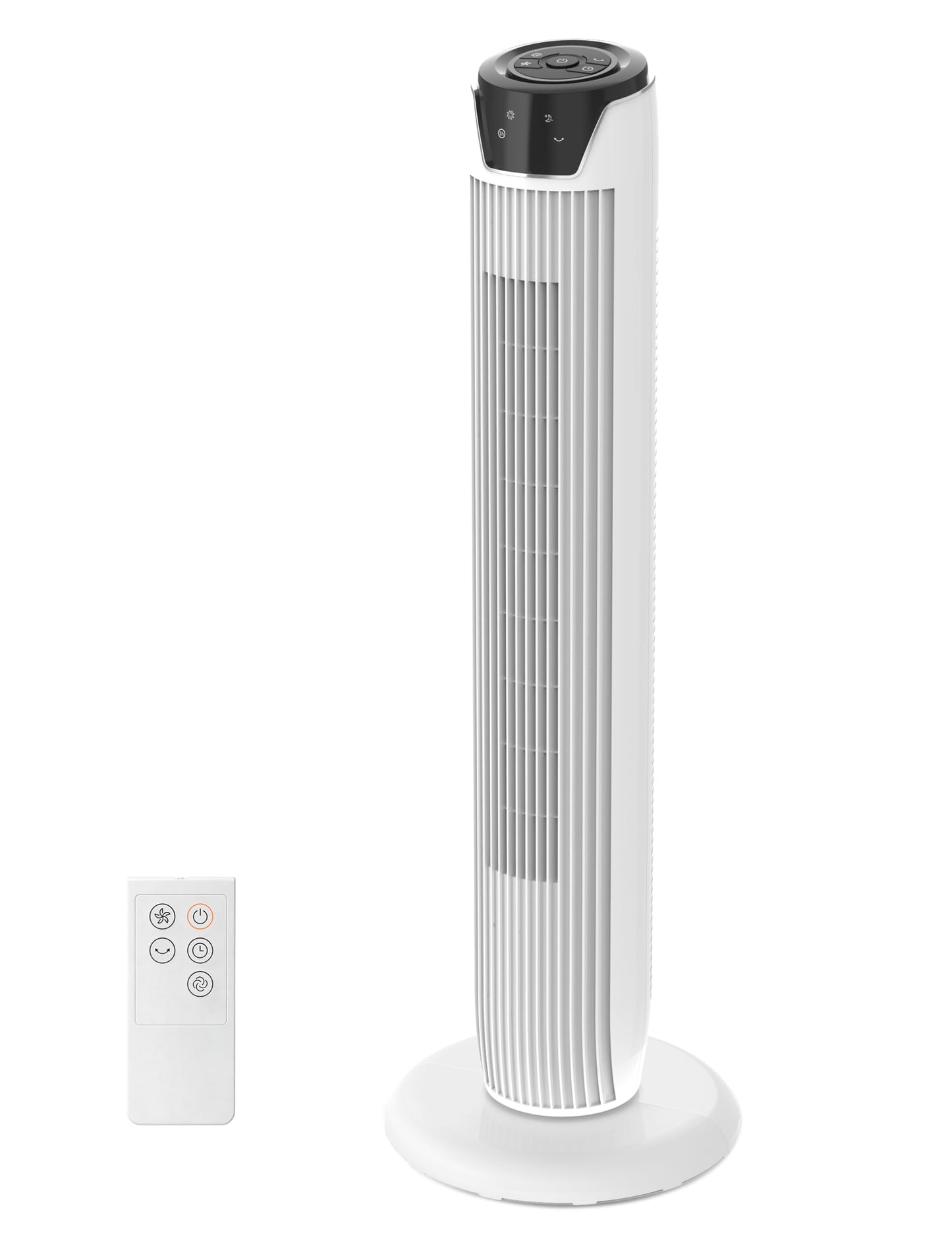 Midea FZ10-17JR(WH) Tower Fan Quiet with Remote Control 92CM, Mobile Fan, Column Fan, 7 Hour Timer, 3 Modes, 3 Speeds, 45W Stand Fan, White
