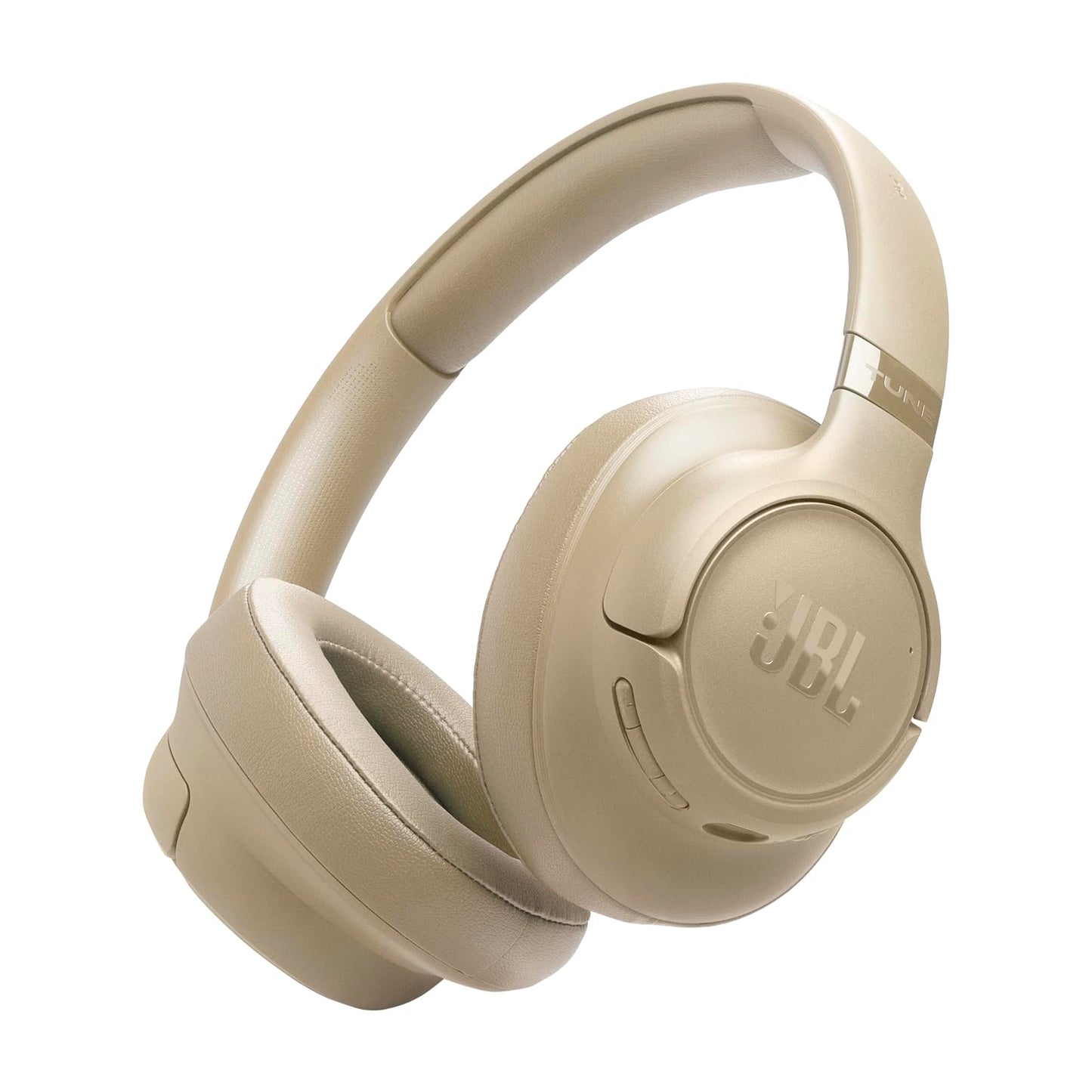 JBL Tune 730 BT Wireless Over-Ear Headphones with JBL Pure Bass Sound, Up to 76 hours of music playback, Bluetooth 6.0, lightweight, foldable design, Google Fast Pair, Microsoft Swift Pair, Beige - JBLT730BTBEG