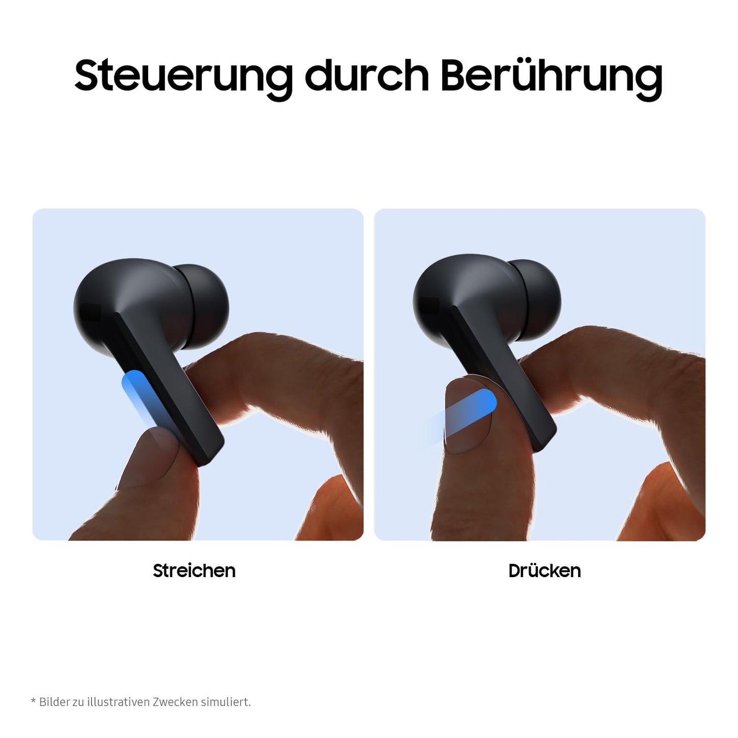 Samsung Galaxy Buds3 FE, wireless in-ear headphones incl. mobeen soft clear case, balanced sound, 360 audio, active noise cancellation & clear call, AI headphones with Gemini, gray - SM-R420
