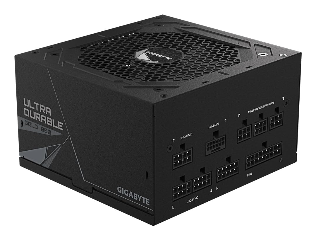 GIGABYTE UD850GM PG5 V2 Sursă – PCIe Gen 5.1, 80 Plus Gold, design complet modular, ventilator de 120 mm, compatibil ATX 3.1, conector EU - GP-UD850GM