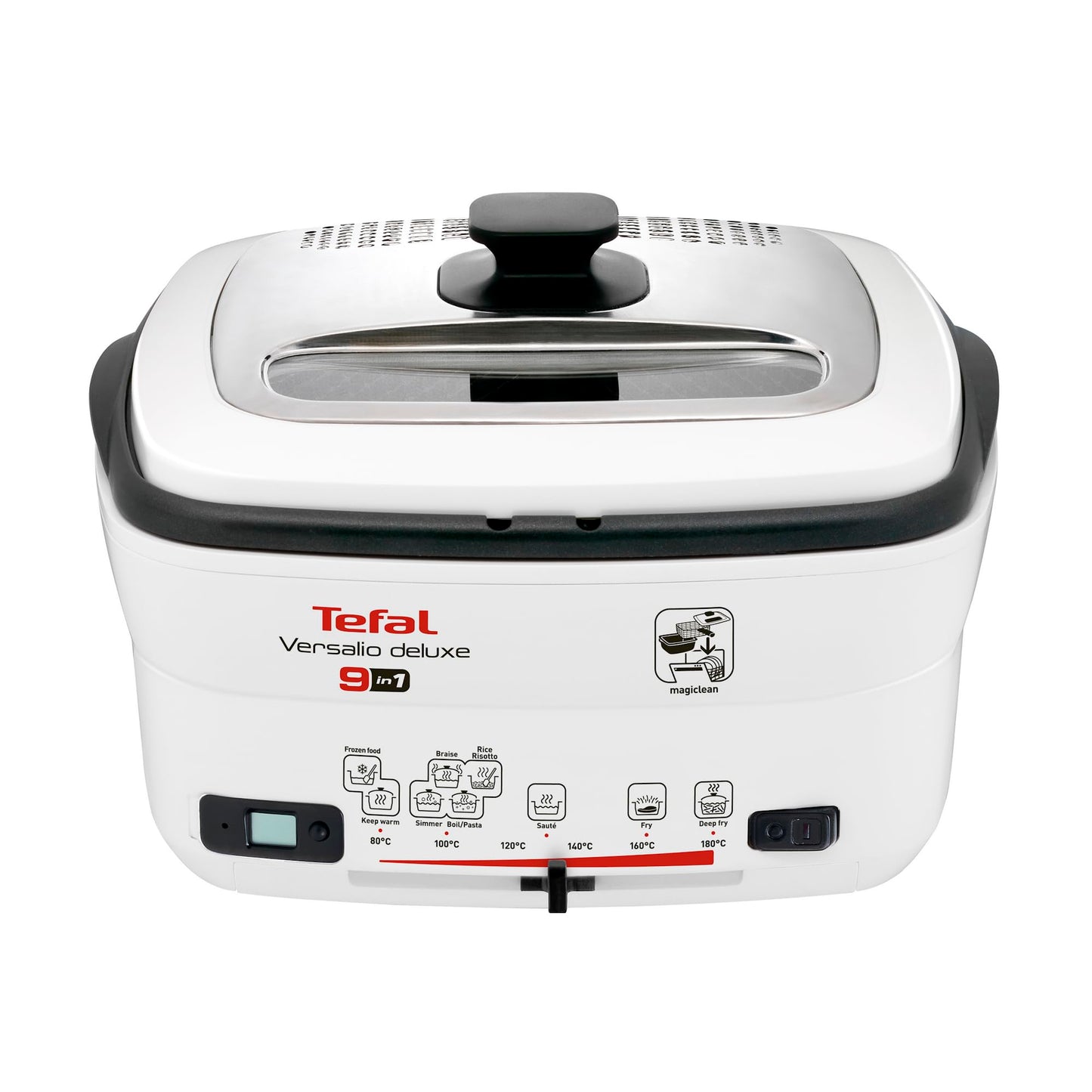 Tefal multi-function deep fryer Versalio Deluxe 9-in-1, capacity 1.3 kg, including spatula, frying, deep-frying, simmering, adjustable temperature, timer, white, FR4950