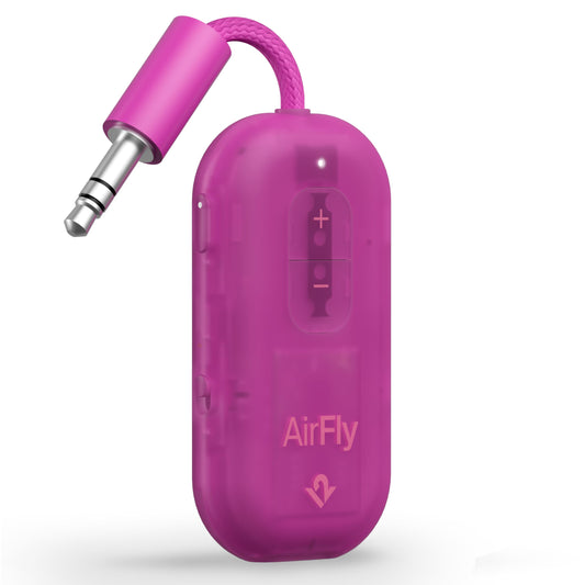 AirFly Pro 2 Bluetooth Adapter for Airplane, 2 AirPods or Wireless Headphones, 3.5mm AUX Bluetooth Transmitter for Cars, Boats, Treadmill, TV, Travel Essentials in - TS-2614