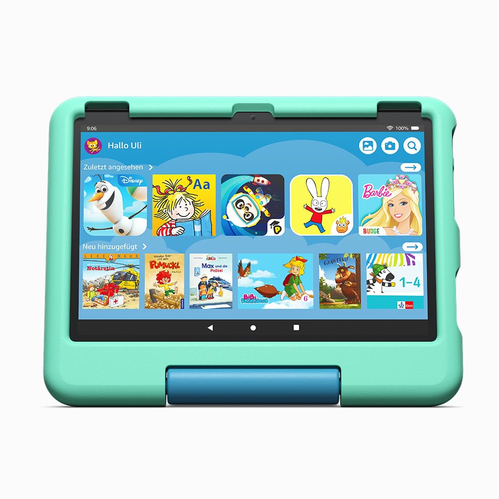Child-friendly case from Amazon for the Fire HD 10 tablet, green | For children aged 3–7 years | Only compatible with 13th generation tablets (2023) - 53-032986