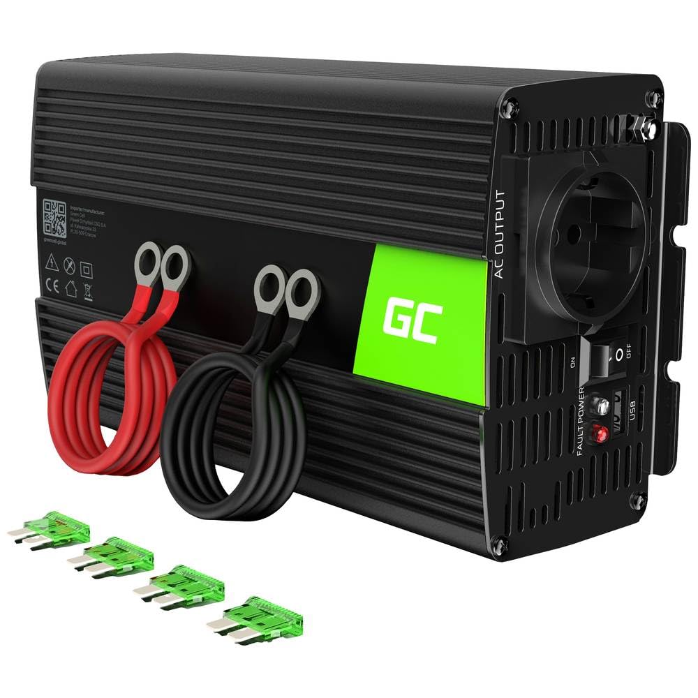Green Cell 1000W/2000W 12V to 230V Pure Sine Volt Car Voltage Converter Inverter Converter Pure Sine Wave Power Solar Inverter DC AC Converter Current Converter Caravan Car Charger