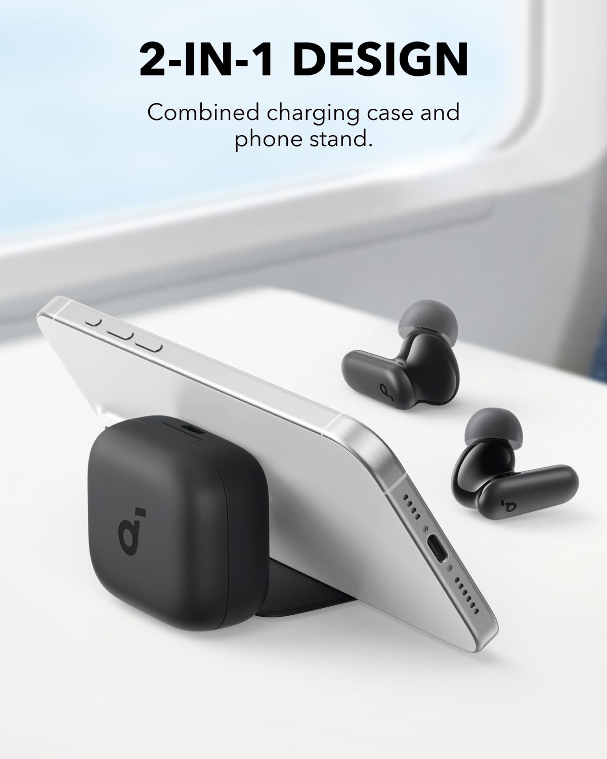soundcore P30i by Anker Noise Canceling Earbuds, smart noise cancellation, powerful bass, 45h playtime, 2-in-1 case and cell phone stand, IP54, wireless headphones, Bluetooth 5.4 (refurbished)