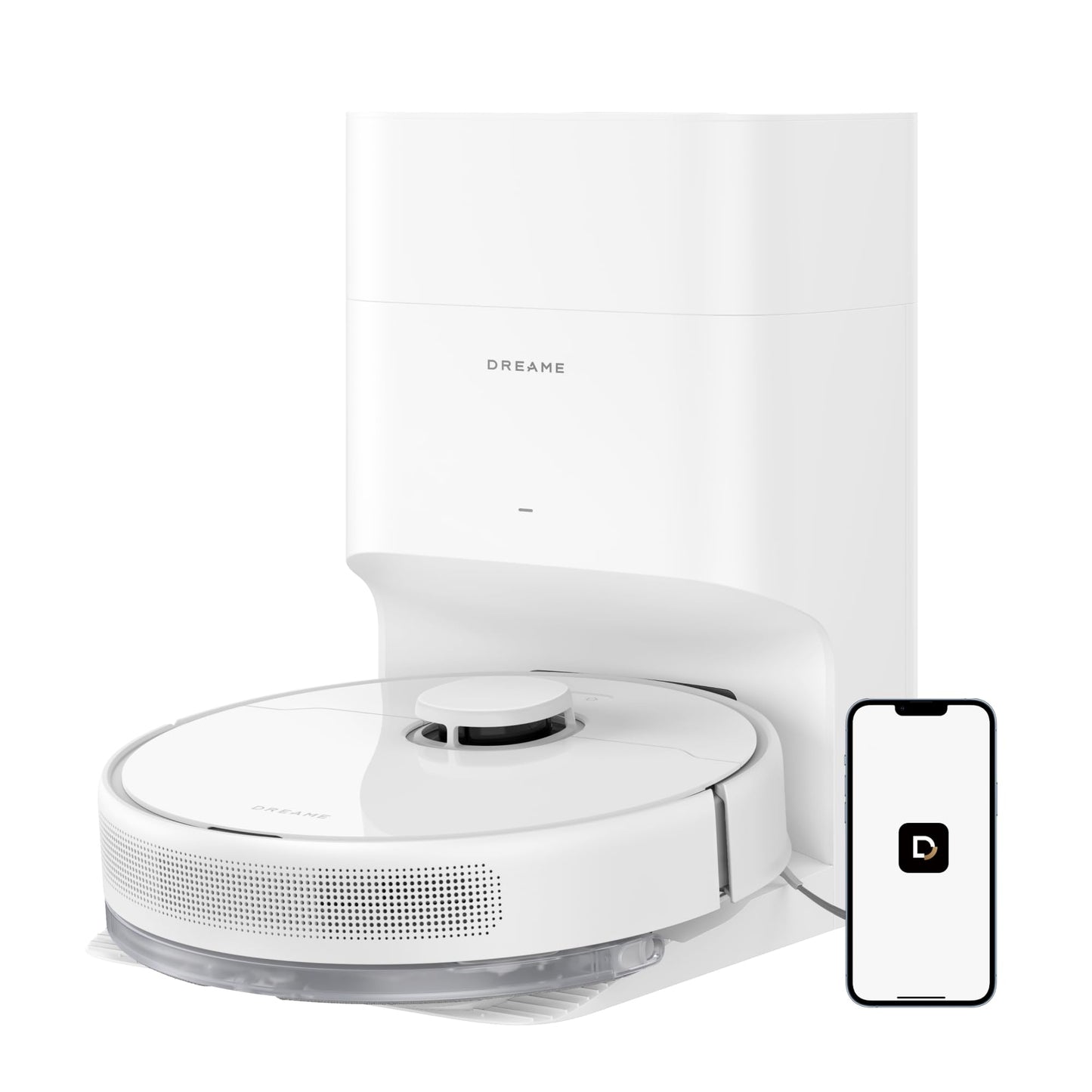 dreame D10 Plus Gen 2 vacuum robot with wiping function, automatic dust emptying, stores dust for up to 90 days, LiDAR navigation, 6000 Pa suction power for carpets and animal hair, 285-minute battery - RLD32GD