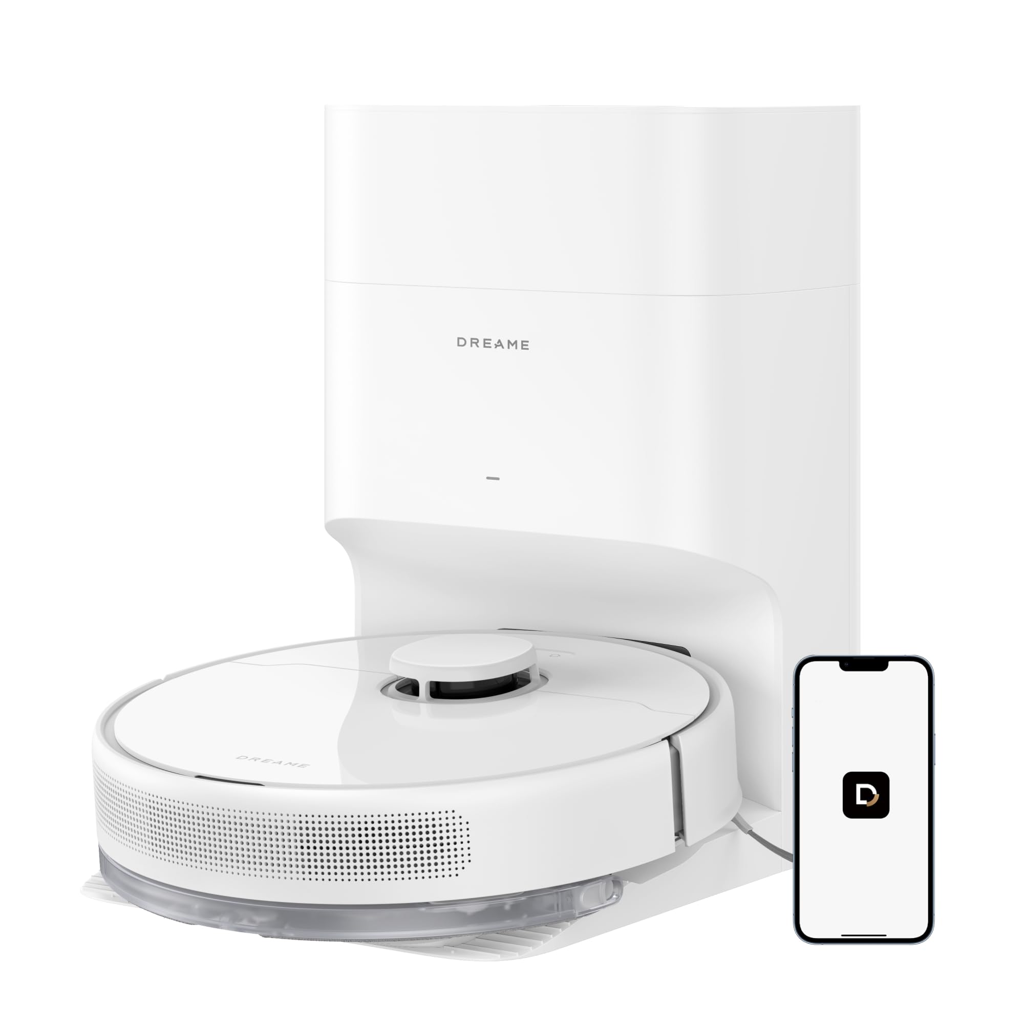 dreame D10 Plus Gen 2 vacuum robot with wiping function, automatic dust emptying, stores dust for up to 90 days, LiDAR navigation, 6000 Pa suction power for carpets and animal hair, 285-minute battery - RLD32GD