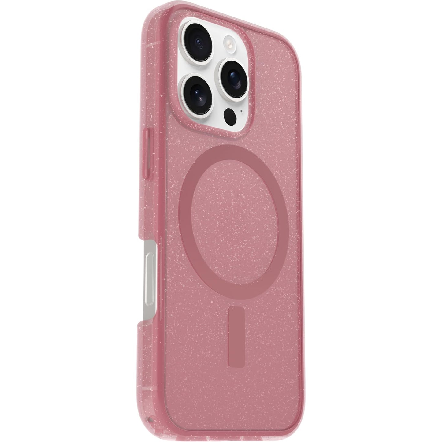 OtterBox Symmetry Series Clear MagSafe Transparent Case for iPhone 16 Pro, Shockproof Drop Proof Protective Case, 3X Military Grade Tested, Clear/Pink - 77-96408