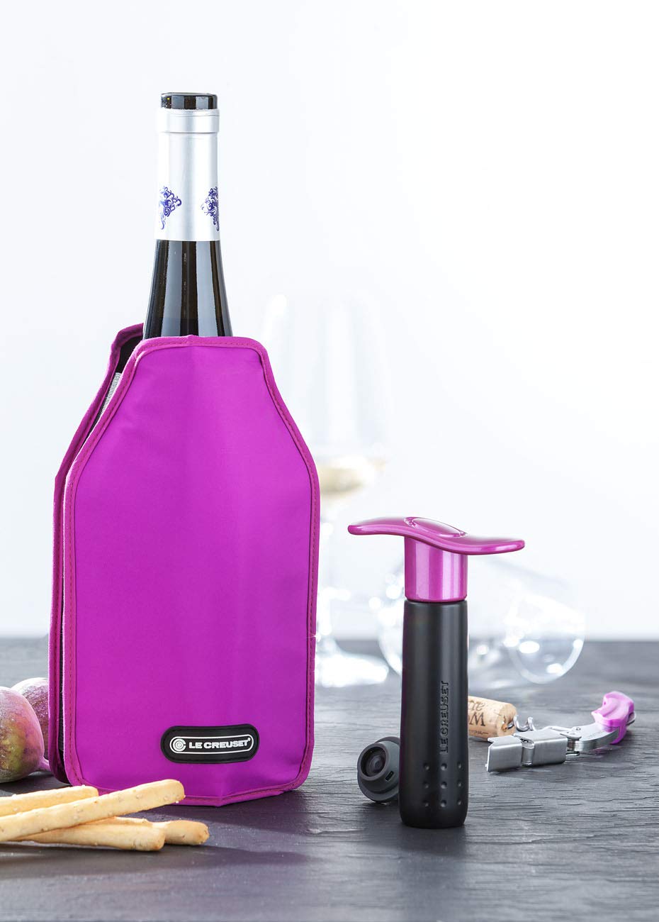 Le Creuset, Active Wine Cooler for Wine or Champagne, Caribbean (Blue), Water-Repellent Fabric, WA-126, 59142014306068, 23 - 591420117