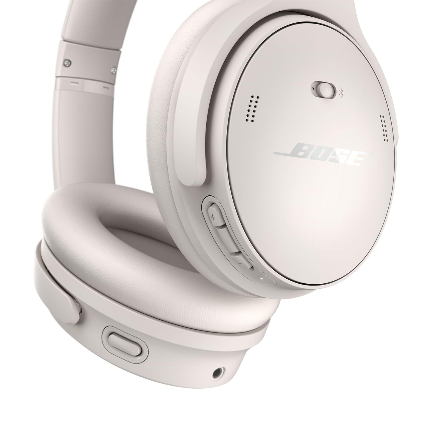 Bose QuietComfort wireless headphones with microphone and noise canceling, Bluetooth over-ear headphones with noise canceling, up to 24 hours of battery life, smoke white - 884367-0200