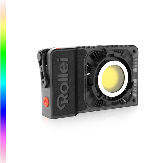 Rollei LUX 100W RGB Professional LED Continuous Light Photography Candela APP Smart Operation, Photo Light Ultra Flat & Light | Dual power supply | Adjustable color temperature 2700 – 6500K - 23126
