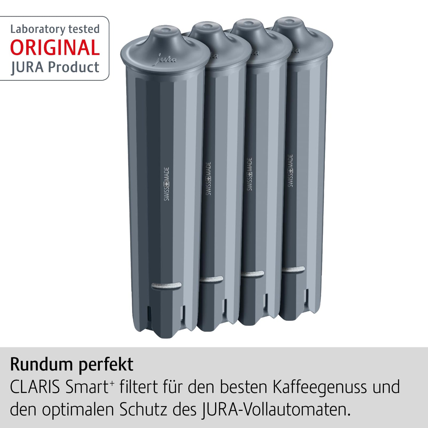 JURA original - CLARIS Smart+ filter cartridge with automatic filter recognition - TÜV-certified hygiene - pack of 4 - 25066