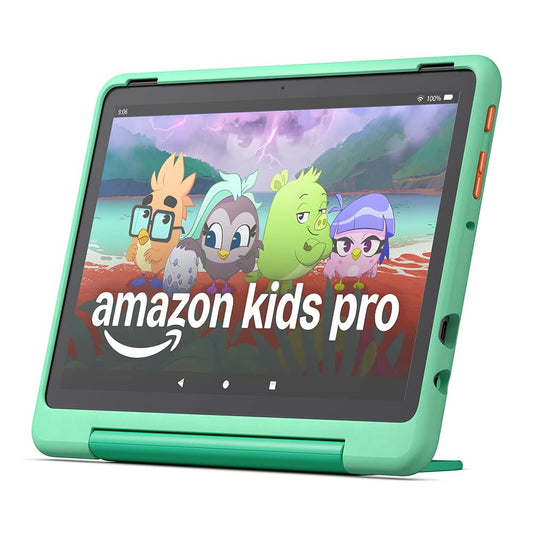 Fire HD 10 Kids Pro tablet (latest generation), for children from primary school age | 10-inch display, long battery life, parental controls and thin case | Version 2023, 32GB, mint green - TG425K