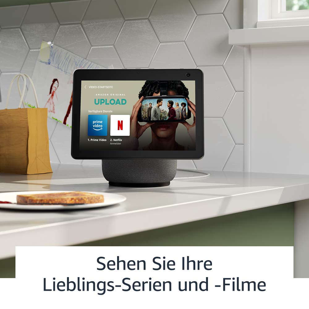 Echo Show 10 (3rd Generation, 2020) | High-resolution smart display with motion function and Alexa, anthracite | Certified and refurbished - T4E4AT