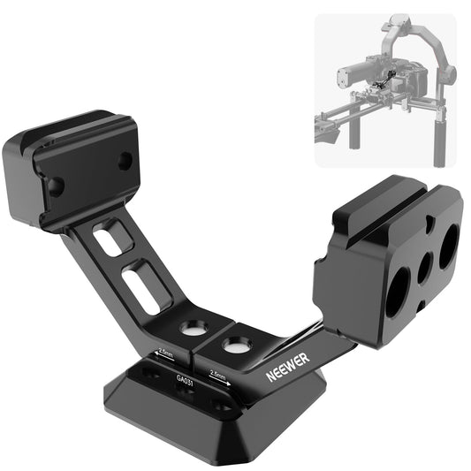 NEEWER Gimbal Mount for RS5/RS4/RS4 Pro/RS3/RS Pro, Arca Type Quick Release Shoulder Rig NATO Rail Camera Stabilizer Adapter Compatible with DJI SmallRig V Mount Battery Photography Accessories, GA031