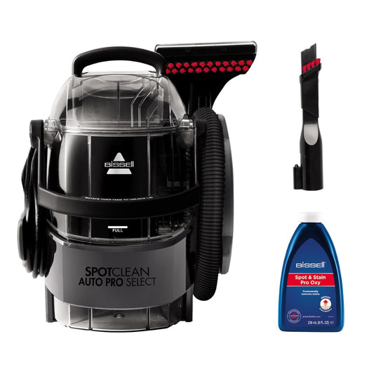 BISSELL SpotClean Auto Pro Select, Carpet Cleaner, Portable Spot Cleaner 750W, Upholstery Cleaner for Removing Spills and Pet Mess, 2.8L, 3730N